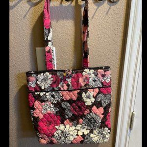 Vera Bradley Pink And Brown Shoulder Tote